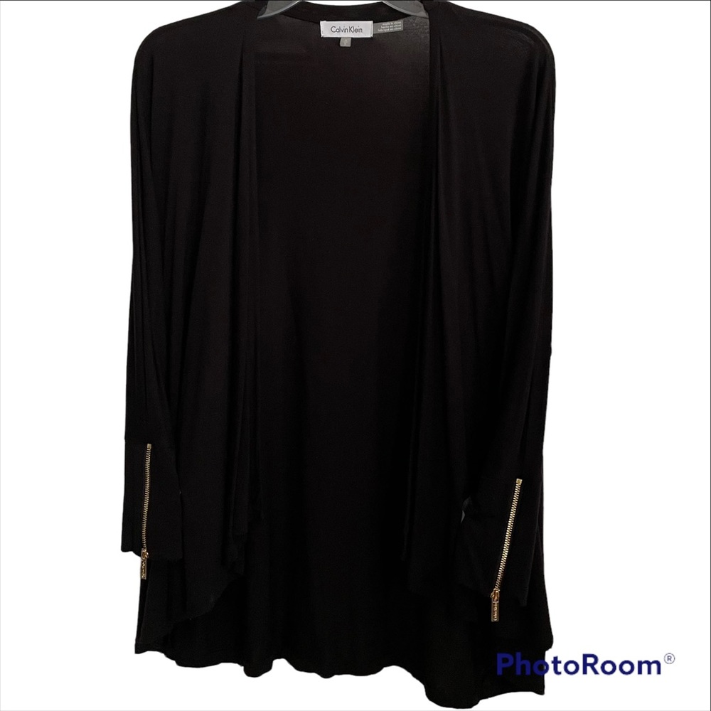 Calvin Klein Designer Open Front Black Jacket
